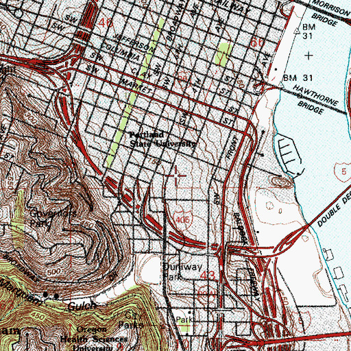 Topographic Map of Lovejoy Fountain, OR