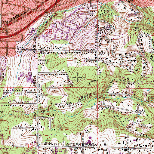 Topographic Map of Maricara Natural Area, OR