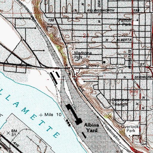 Topographic Map of Mocks Crest Property, OR