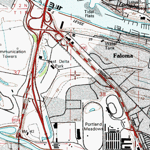 Topographic Map of Rob Strasser Memorial Field, OR