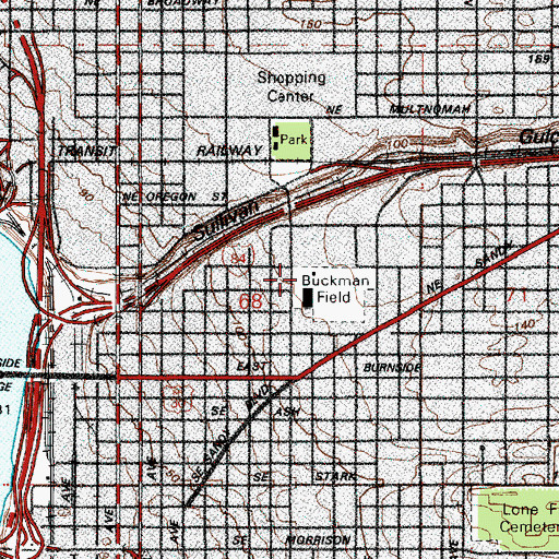 Topographic Map of Senior Recreation, OR