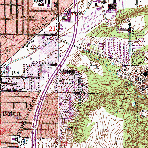 Topographic Map of Terrace Trails Park, OR