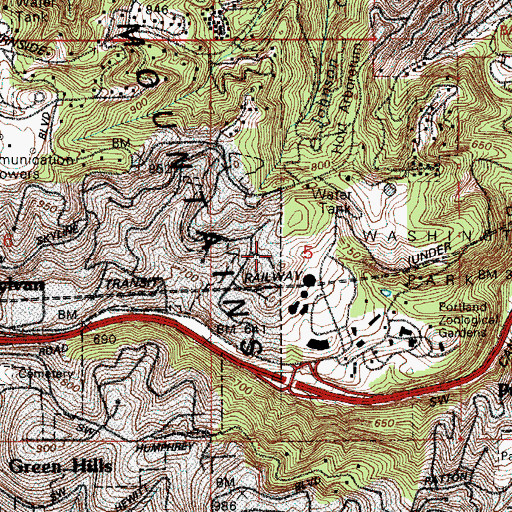 Topographic Map of Vietnam Veterans of Oregon Memorial, OR