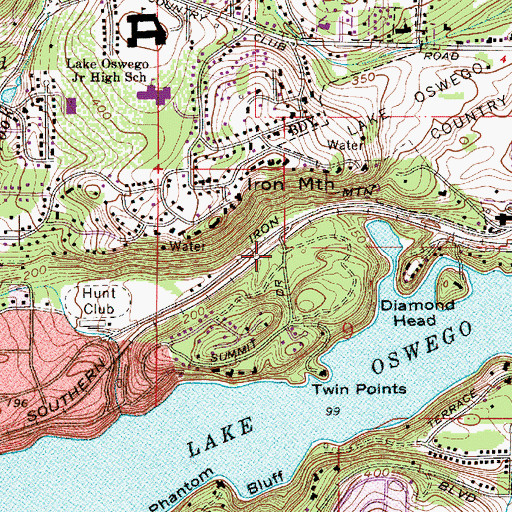 Topographic Map of Beth Ryan Nature Preserve, OR
