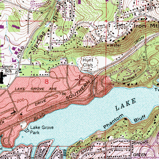 Topographic Map of Campbell Native Gardens, OR