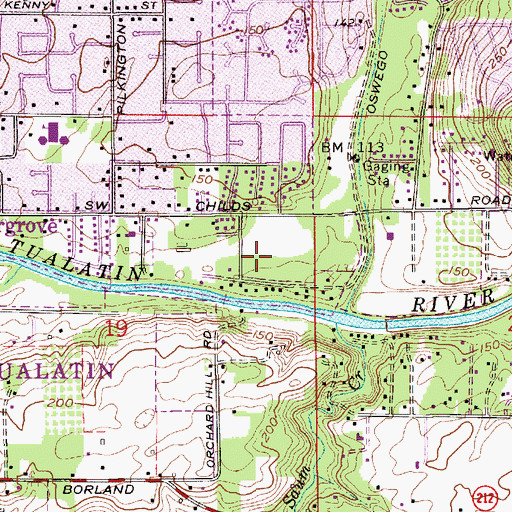 Topographic Map of Canal Acres Nature Park, OR