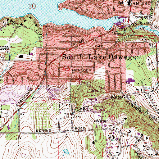 Topographic Map of Cornell Natural Area, OR