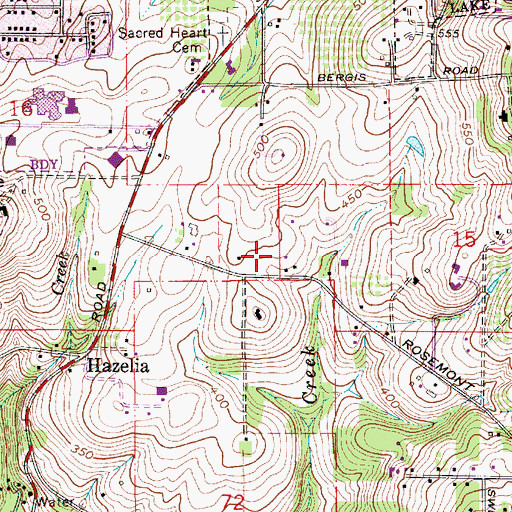 Topographic Map of Firlane Property, OR