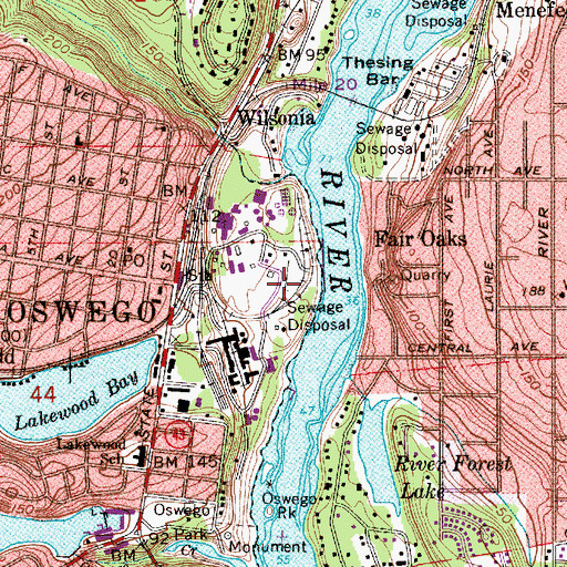 Topographic Map of Foothills City Park, OR