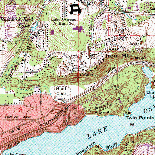 Topographic Map of Iron Mountain City Park, OR