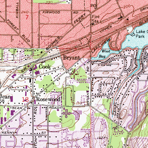 Topographic Map of Lamont Springs City Park, OR