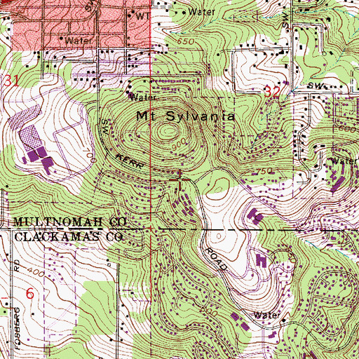 Topographic Map of McNary City Park, OR