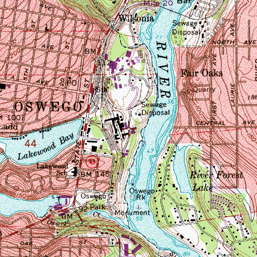 Topographic Map of Roehr City Park, OR