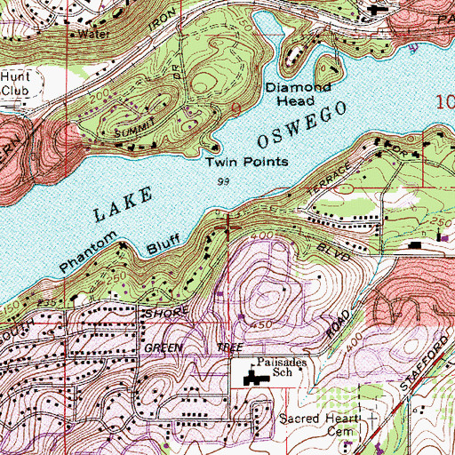 Topographic Map of South Shore Natural Area, OR