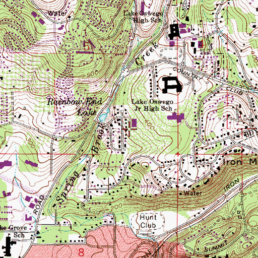 Topographic Map of Springbrook City Park, OR