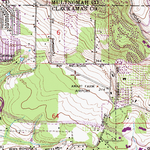 Topographic Map of Westlake City Park, OR
