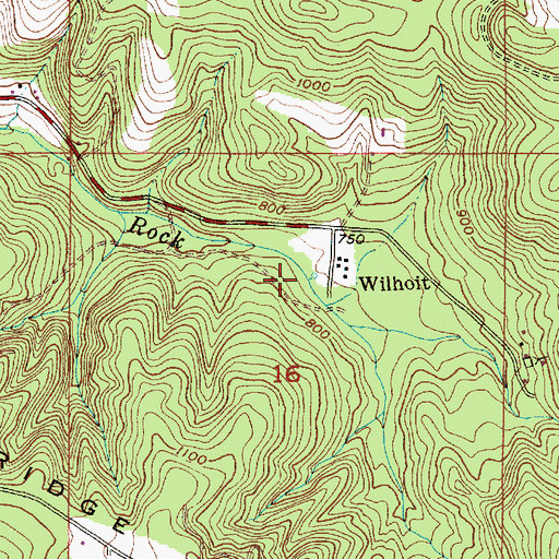 Topographic Map of Wilhoit Springs County Park, OR