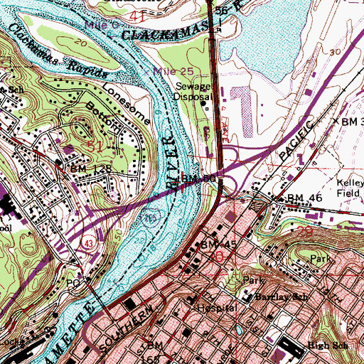 Topographic Map of Sportcraft City Park, OR
