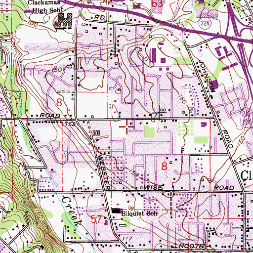 Topographic Map of Alma Myra Park, OR