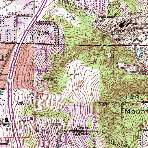 Topographic Map of Altamont Park, OR
