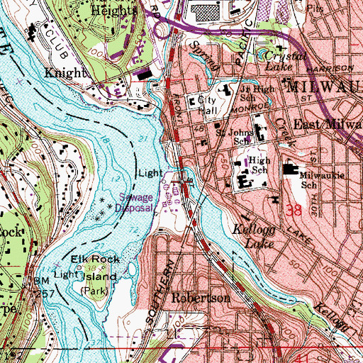Topographic Map of Dogwood Park, OR