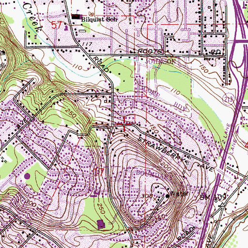 Topographic Map of Heddie Notz Park, OR