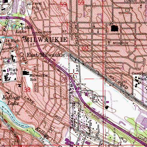 Topographic Map of Minthorn North Natural Area, OR