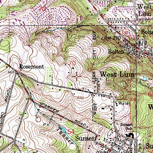 Topographic Map of Ibach Nature Park, OR