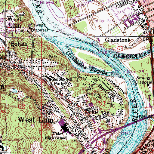 Topographic Map of Maddax Woods, OR