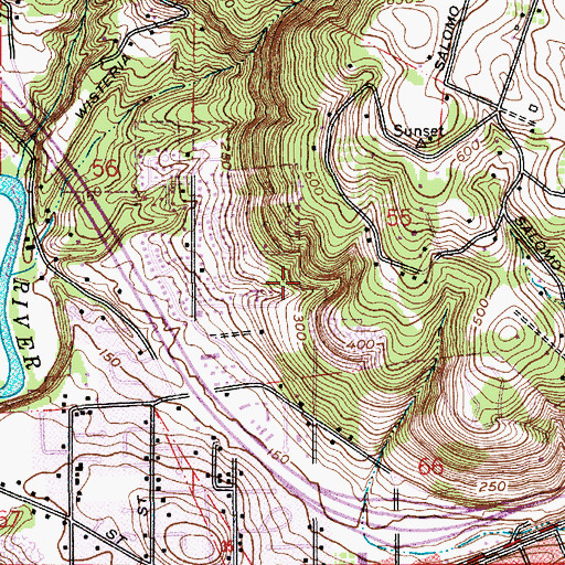 Topographic Map of North Willamette Neighborhood Park, OR