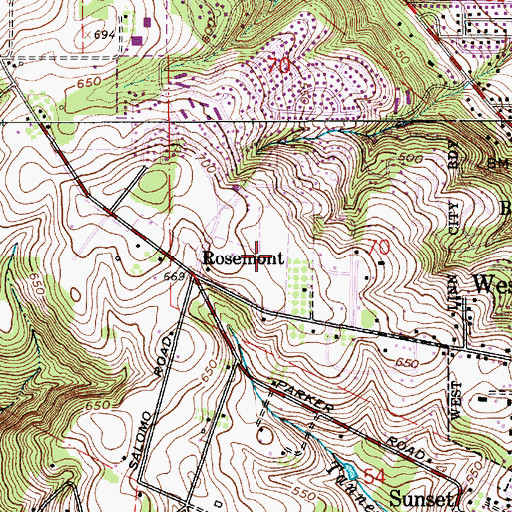 Topographic Map of Oppenlander Field, OR