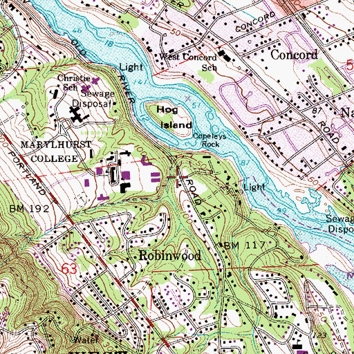 Topographic Map of Skate Park, OR