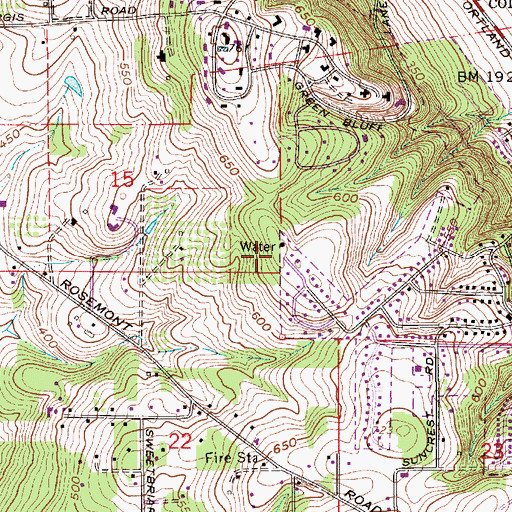 Topographic Map of Skyline Ridge Park, OR