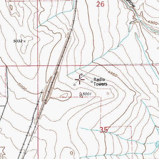 Topographic Map of KCSJ-AM (Pueblo), CO