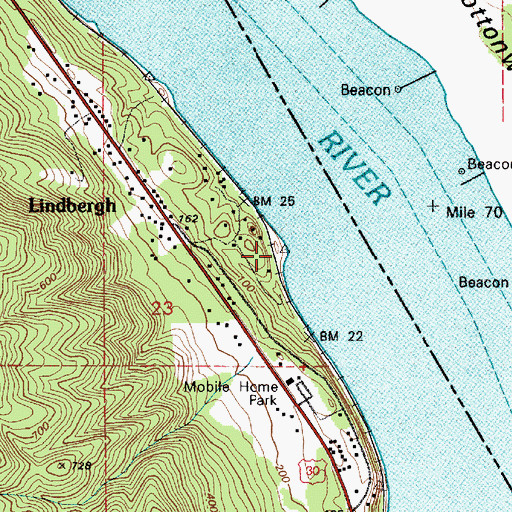 Topographic Map of Laurel Beach County Park, OR