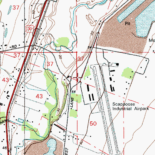 Topographic Map of Scappoose R V Park, OR