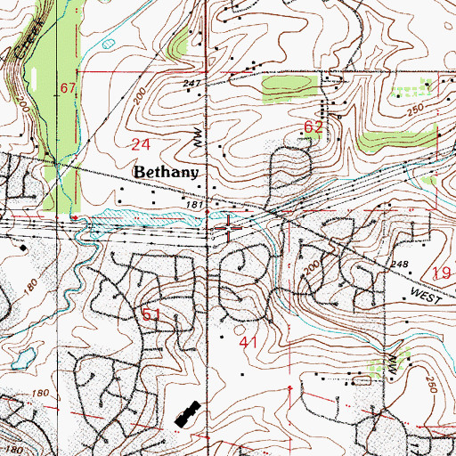 Topographic Map of Allenbach Acres Park, OR
