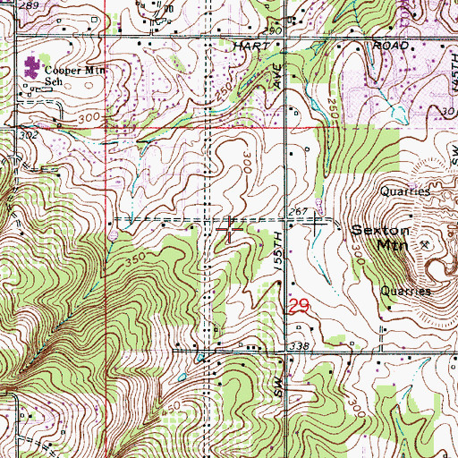 Topographic Map of Beacon Hill Park, OR