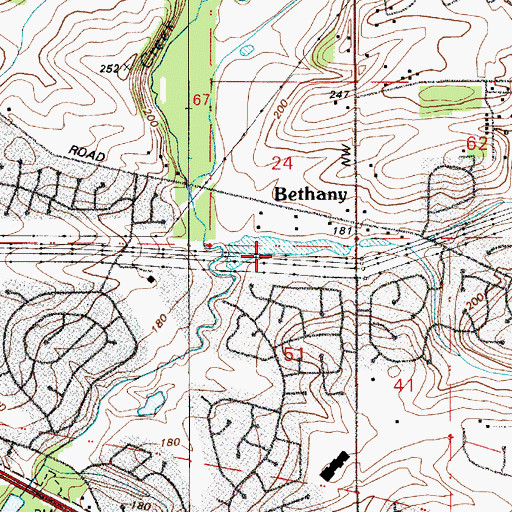 Topographic Map of Bethany Lake Park, OR