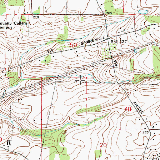 Topographic Map of Bethany Meadows Park, OR