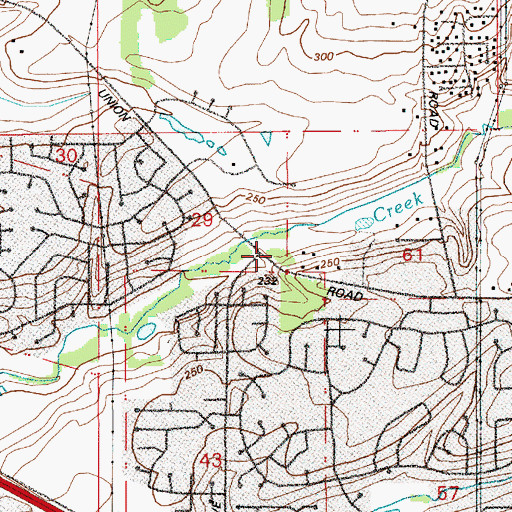 Topographic Map of Bethany Wetlands Park, OR