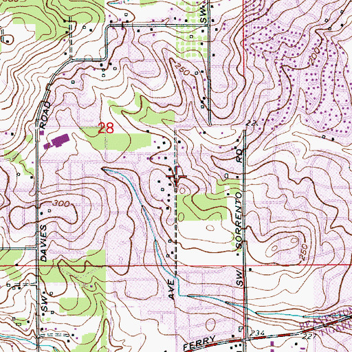 Topographic Map of Buckskin Mini-Park, OR