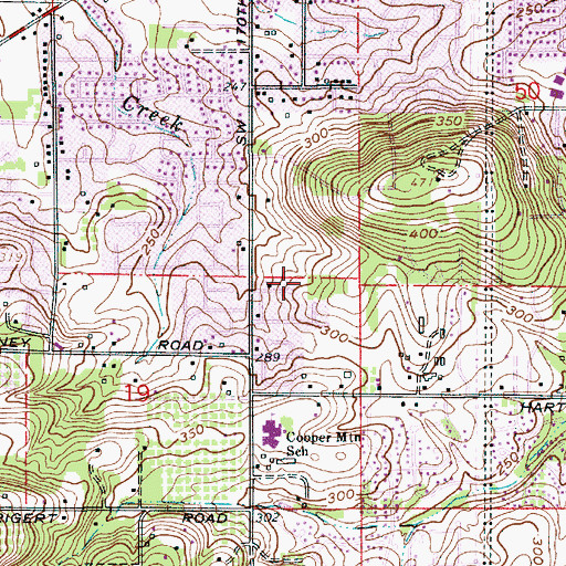 Topographic Map of Burntwood West Park, OR