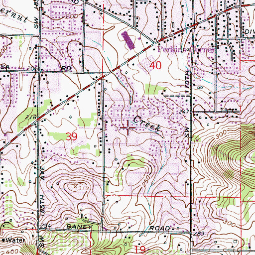Topographic Map of Cooper Park, OR