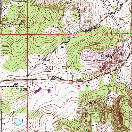 Topographic Map of Davids Windsor Park, OR