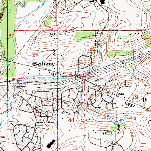 Topographic Map of Deerfield Park, OR
