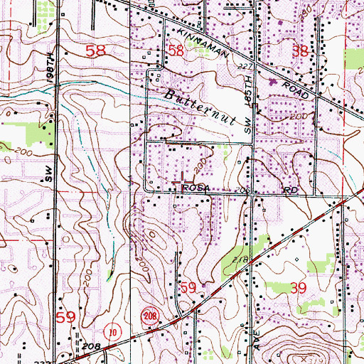 Topographic Map of Deline Park, OR