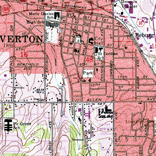 Topographic Map of Elsie Stuhr Center, OR
