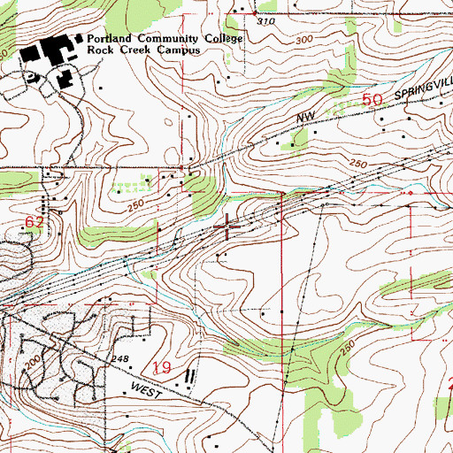 Topographic Map of Emerald Estates Park, OR