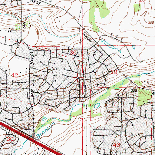 Topographic Map of John Marty Park, OR